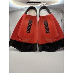 ARENA Powerfin Pro Swim Training Fins Red Black Size US 7.5-9 EU 40-41